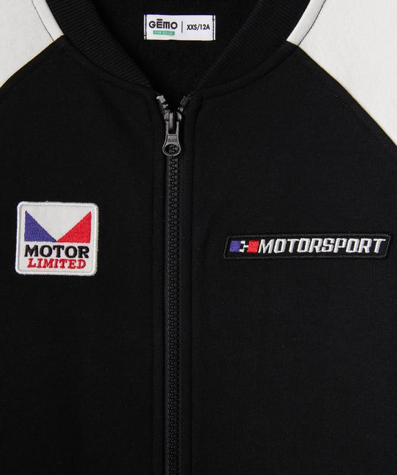 Sweat zippé à manches raglan look sport automobile garçon vue2 - GEMO 4G GARCON - GEMO