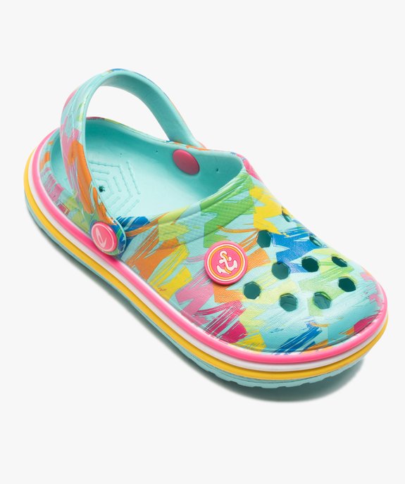Sabots souples fille perforés multicolores vue5 - GEMO (ENFANT) - GEMO