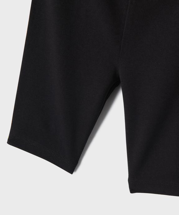 Cycliste en coton stretch à taille élastiquée fille vue2 - GEMO 4G FILLE - GEMO