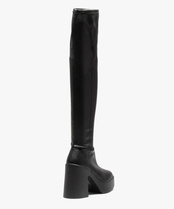 Cuissardes femme unies à talon large  vue4 - GEMO(URBAIN) - GEMO