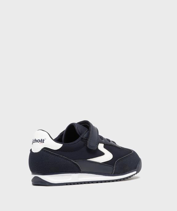 Baskets basses à lacets élastiques et scratch garçon - Schott vue4 - SCHOTT - GEMO