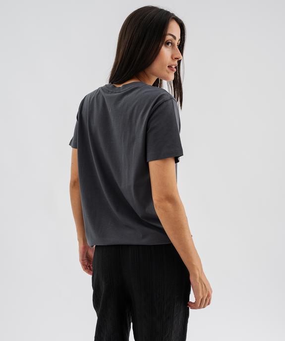 Tee-shirt manches courtes avec motif poitrine femme - Diddl vue4 - DIDDL - GEMO