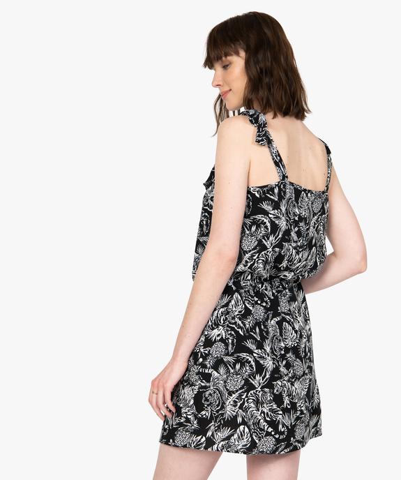 Robe femme courte à bretelles vue3 - GEMO(FEMME PAP) - GEMO