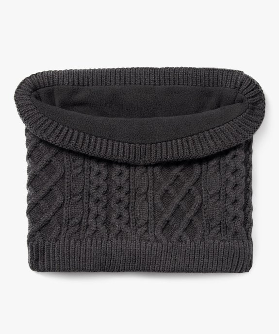 Echarpe snood en maille torsadée doublée polaire garçon vue1 - GEMO (ENFANT) - GEMO