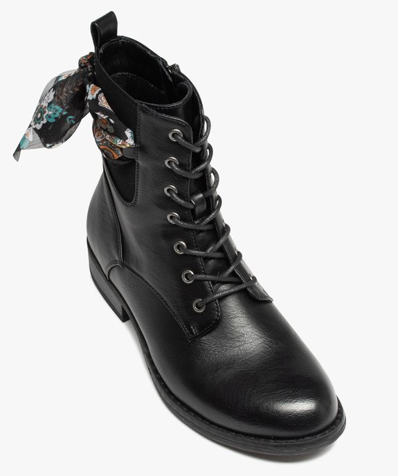 Bottines lacées à foulard noué femme vue5 - GEMO (CASUAL) - GEMO