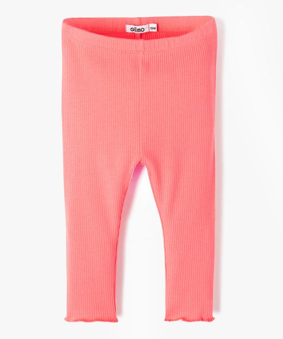 Legging en maille côtelée avec bas froncé bébé fille  vue1 - GEMO 4G BEBE - GEMO