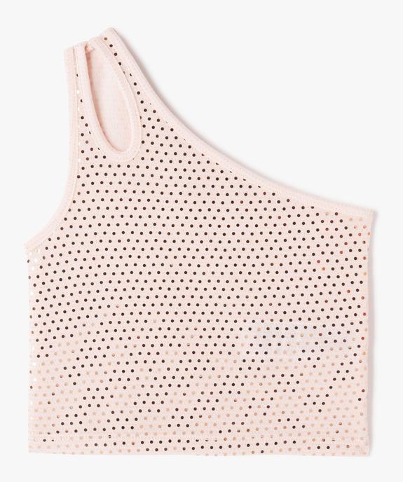 Débardeur asymétrique scintillant fille vue1 - GEMO (ENFANT) - GEMO
