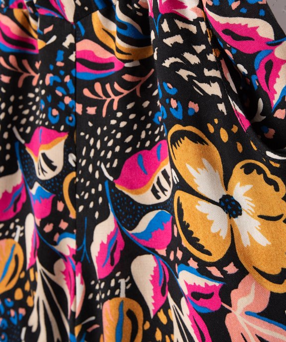 Short taille haute à motifs fleuris fille vue2 - GEMO (ENFANT) - GEMO