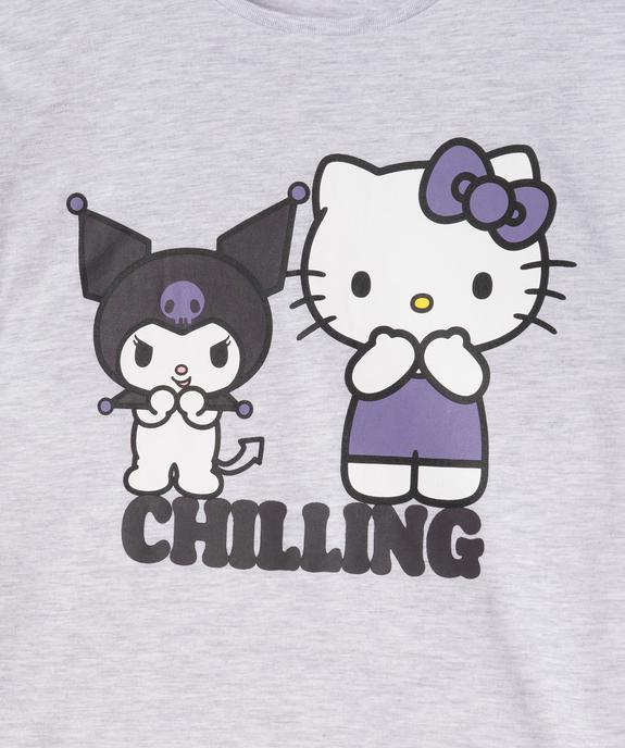 Pyjashort bicolore avec motifs chats fille - Hello Kitty vue2 - HELLO KITTY - GEMO