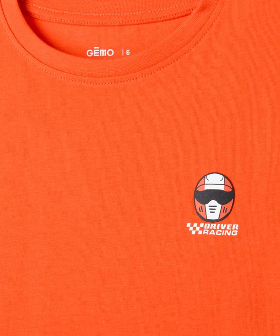 Tee-shirt tricolore motif Formule 1 garçon  vue2 - GEMO (ENFANT) - GEMO