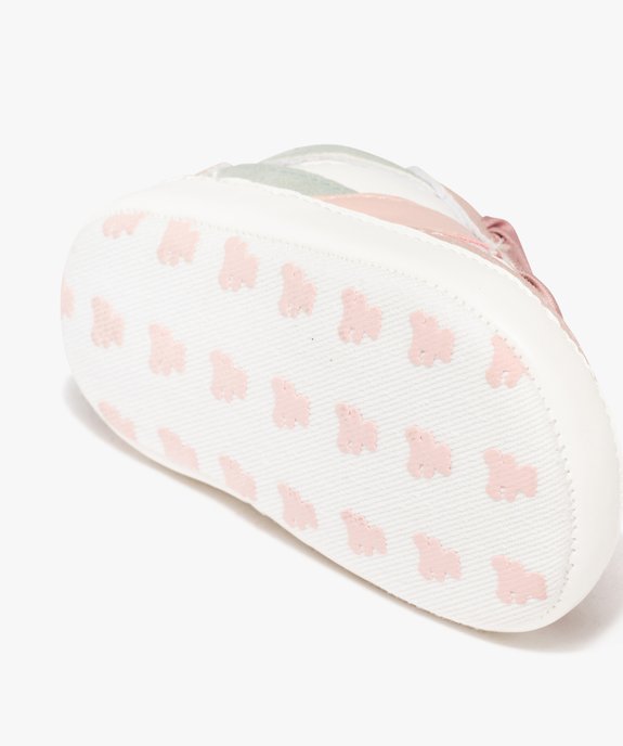 Chaussons de naissance bébé fille baskets avec lacets foulard satinés - LuluCastagnette vue6 - LULUCASTAGNETTE - GEMO