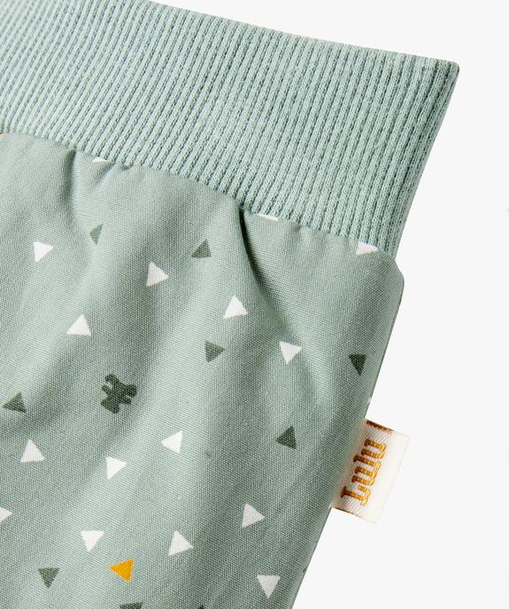 Pantalon bébé garçon en toile imprimée doublée jersey - LuluCastagnette vue2 - LULUCASTAGNETTE - GEMO