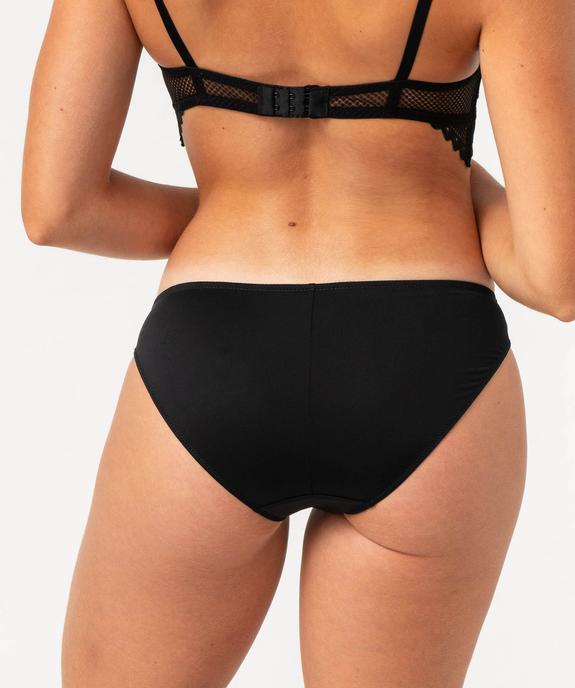 Culotte en microfibre et dentelle femme vue2 - GEMO(HOMWR FEM) - GEMO