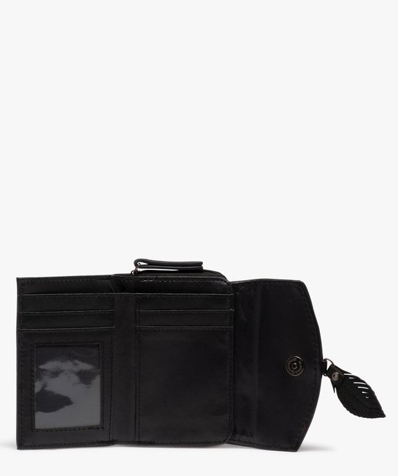 Portefeuille compact avec pampille feuille femme vue3 - GEMO (ACCESS) - GEMO