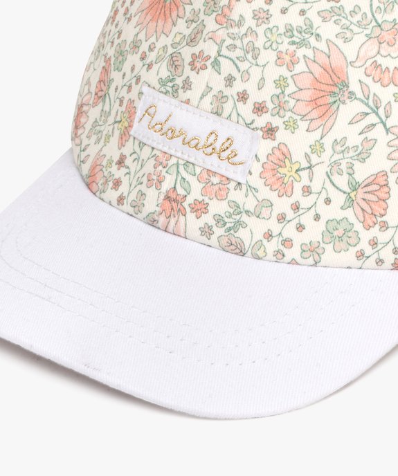 Casquette à motifs fleuris bébé fille vue2 - GEMO(BEBE DEBT) - GEMO