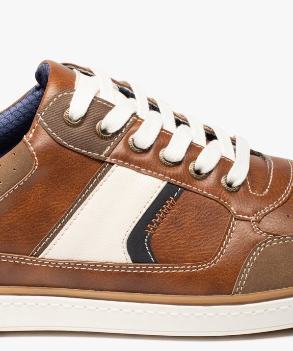 Baskets homme citadines à lacets vue6 - GEMO (CASUAL) - GEMO