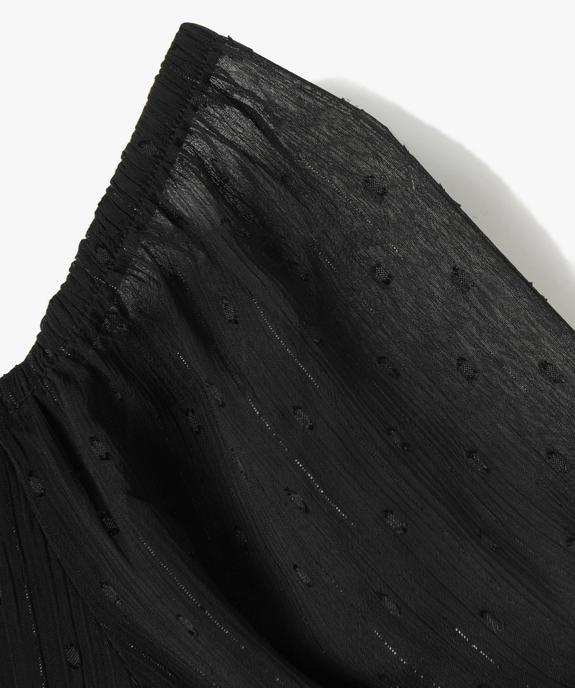 Combishort fille en voile avec fines rayures pailletées vue2 - GEMO (JUNIOR) - GEMO