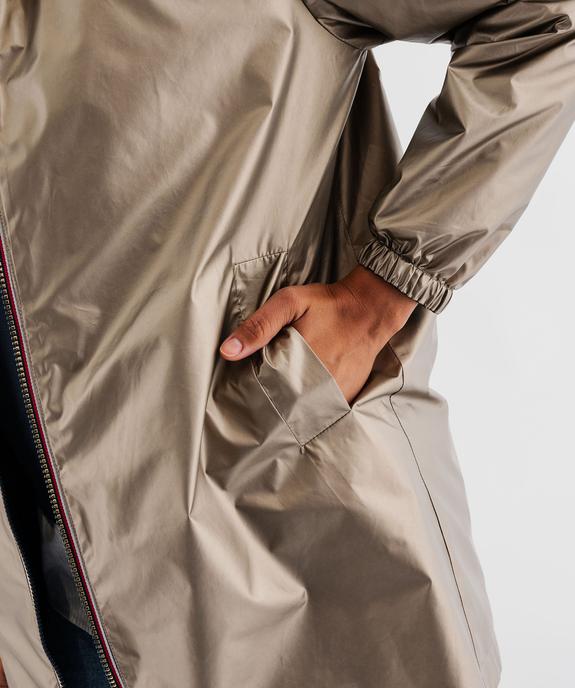 Imperméable réversible et déperlant à capuche femme vue5 - GEMO 4G FEMME - GEMO