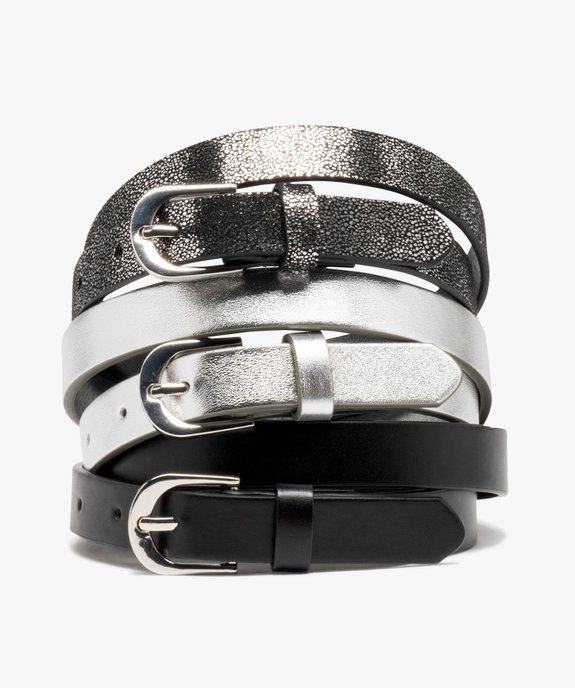 Ceintures fines à boucle fille (lot de 3) vue3 - GEMO (JUNIOR) - GEMO