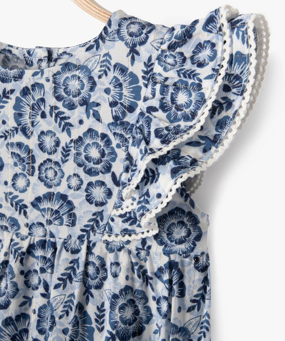 Robe bébé fille fluide à volants et à fleurs - LuluCastagnette vue2 - LULUCASTAGNETTE - GEMO