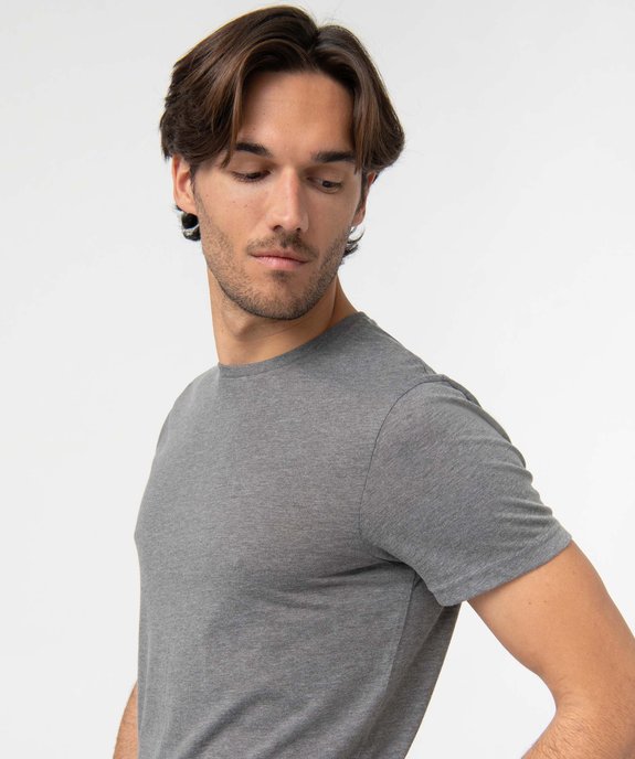 Tee-shirt à manches courtes et col rond homme vue2 - GEMO 4G HOMME - GEMO