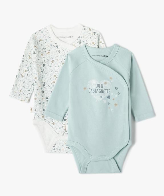 Bodies bébé ouverture croisée et manches longues - LuluCastagnette (lot de 2) vue1 - LULUCASTAGNETTE - GEMO