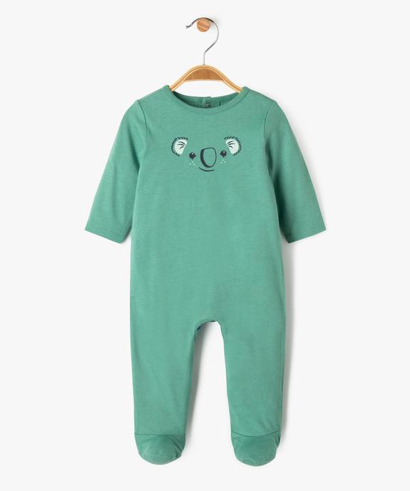 Pyjama dors-bien en coton fermeture pont-dos bébé vue1 - GEMO(BB COUCHE) - GEMO