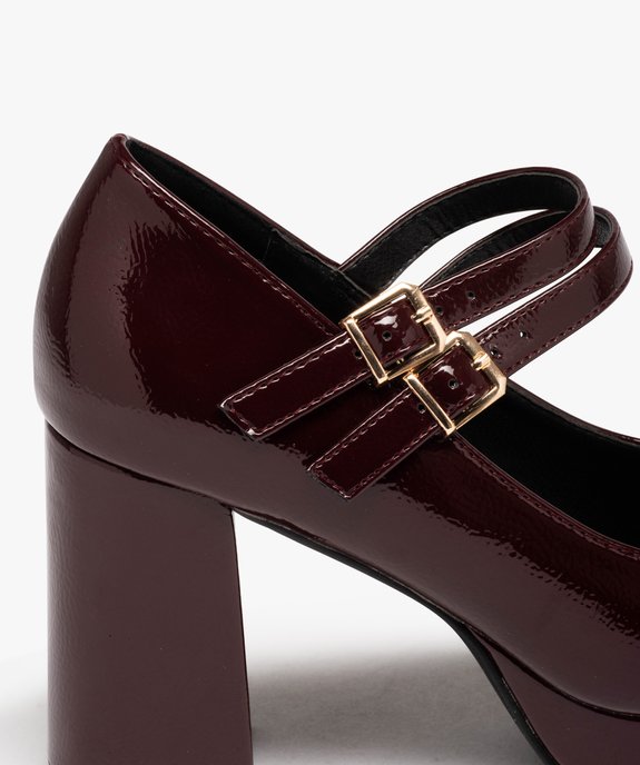 Escarpins babies vernis à talon et double bride femme vue6 - FOLLOW ME - GEMO