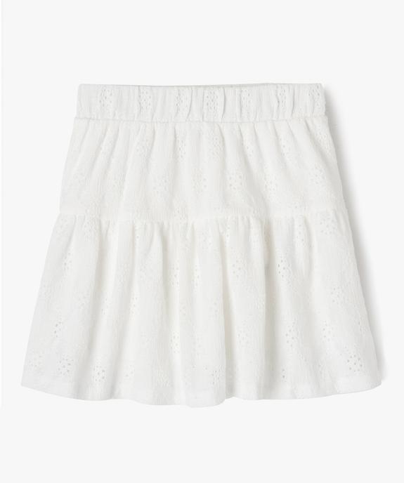 Jupe à volant en broderie anglaise avec doublure short fille vue2 - GEMO (ENFANT) - GEMO