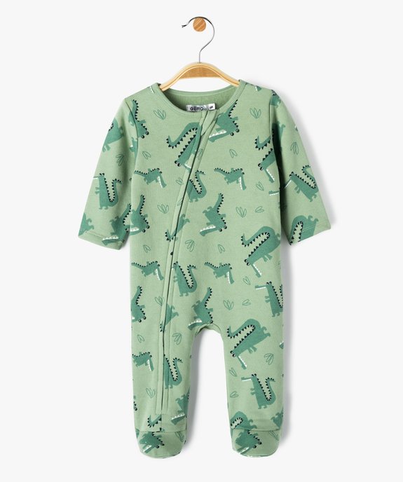 Pyjama dors-bien zippé intérieur molletonné bébé vue2 - GEMO(BB COUCHE) - GEMO