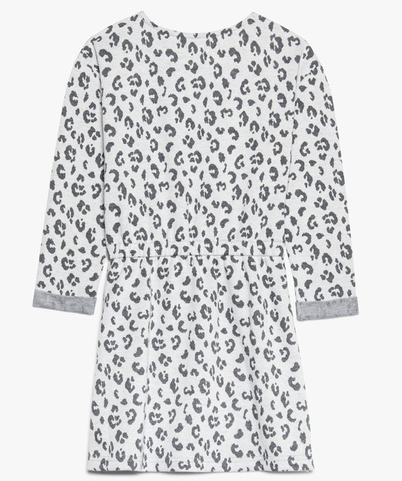 Robe fille imprimé léopard à taille élastiquée vue2 - GEMO (ENFANT) - GEMO