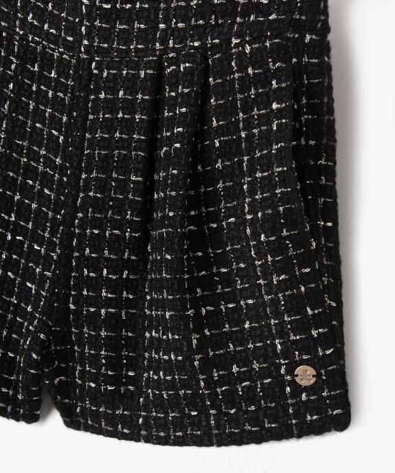 Short large effet tweed fille - LuluCastagnette vue4 - LULUCASTAGNETTE - GEMO
