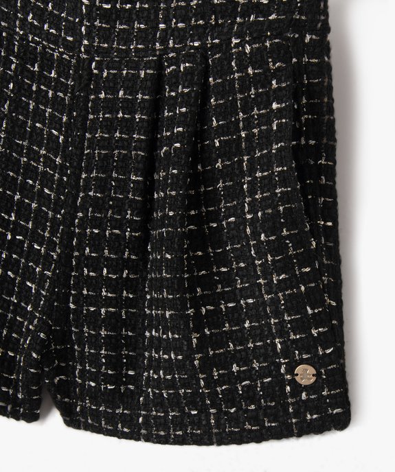 Short large effet tweed fille - LuluCastagnette vue4 - LULUCASTAGNETTE - GEMO