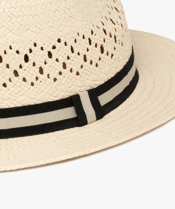 Chapeau traveller en paille homme vue2 - GEMO (ACCESS) - GEMO