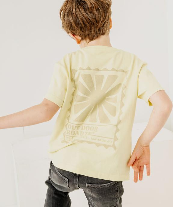 Tee-shirt manches courtes imprimé devant et dos garçon vue5 - GEMO 4G GARCON - GEMO