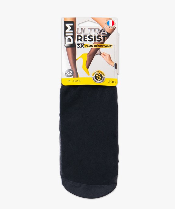 Mi-bas femme transparents Ultra Resist (lot de 2) - Dim vue3 - DIM - GEMO