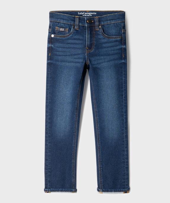 Jean slim délavé en coton stretch garçon - LuluCastagnette vue1 - LULUCASTAGNETTE - GEMO
