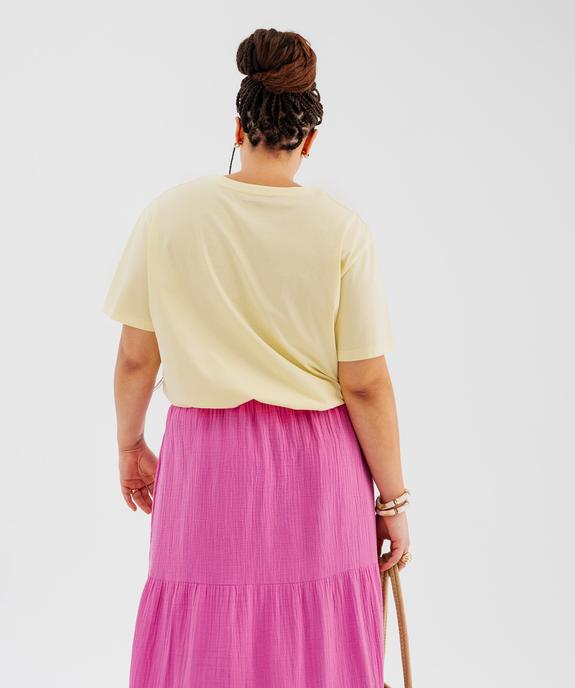 Tee-shirt manches courtes avec motif femme grande taille vue3 - GEMO 4G GT - GEMO