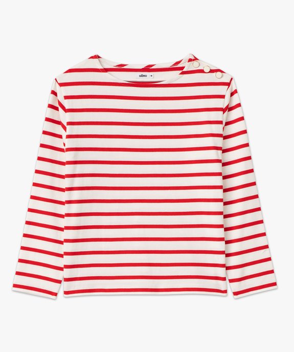 Tee-shirt rayé à manches longues femme vue4 - GEMO(FEMME PAP) - GEMO