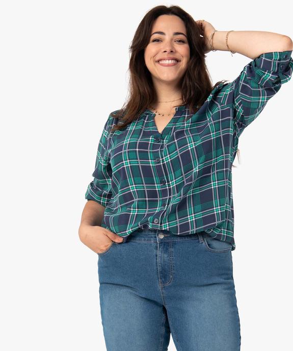 Blouse femme grande taille imprimée à manches 3/4 vue1 - GEMO (G TAILLE) - GEMO