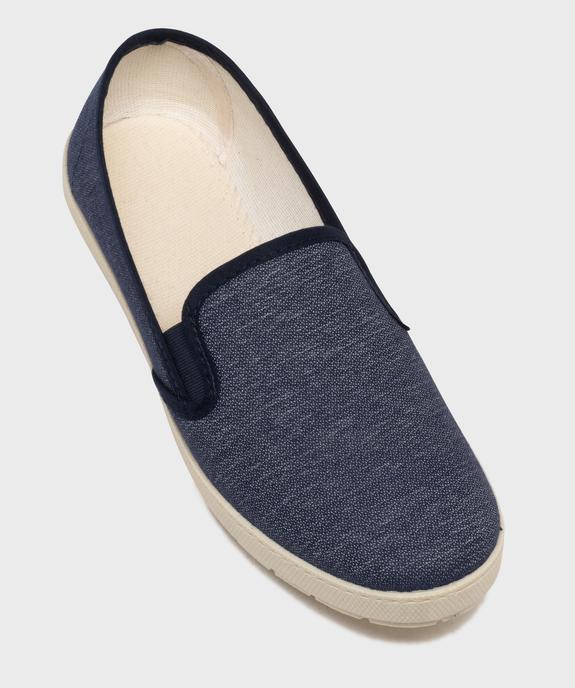 Slippers en toile chinée homme vue5 - G'FLEX GEMO FOR GOOD - GEMO