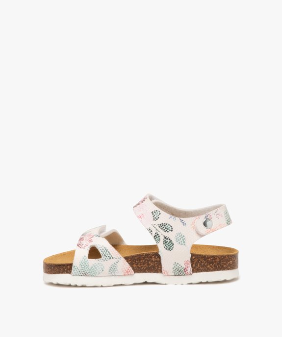 Sandales fille à double scratch et bride talon à motifs vue3 - LOVELY WINGS GEMO FOR GOOD - GEMO