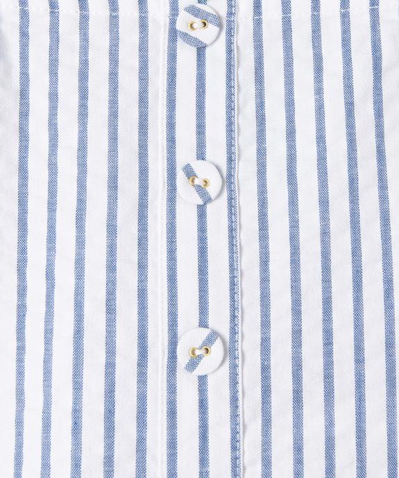 Chemise fille rayée avec manches volantées - LuluCastagnette vue3 - LULUCASTAGNETTE - GEMO