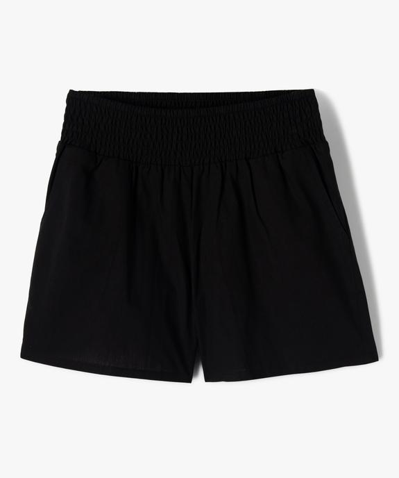 Short fille avec ceinture smockée vue1 - GEMO (JUNIOR) - GEMO