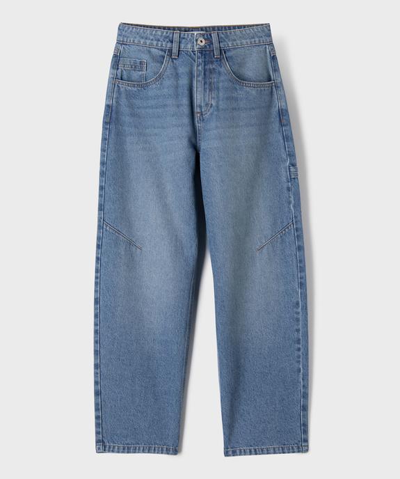 Jean charpentier en denim délavé garçon vue1 - GEMO 4G GARCON - GEMO