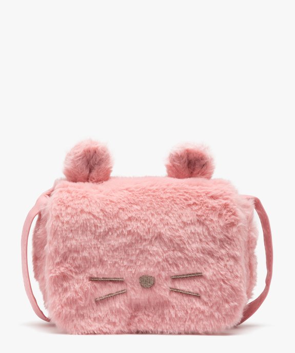 Sac besace en fourrure imitation motif chat fille vue1 - GEMO (ENFANT) - GEMO