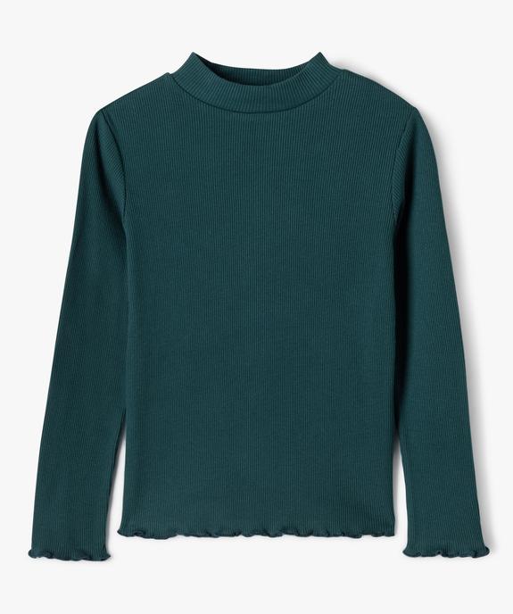 Tee-shirt à manches longues en maille côtelée fille vue1 - GEMO 4G FILLE - GEMO