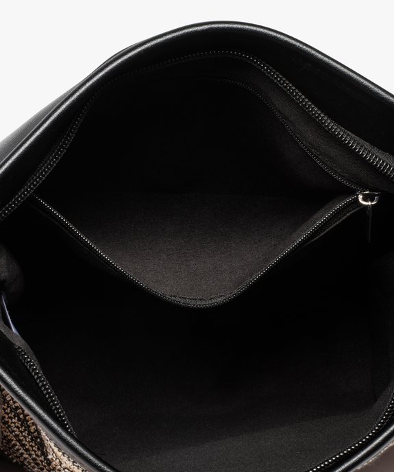 Sac besace femme tissé avec fil doré vue3 - GEMO (ACCESS) - GEMO