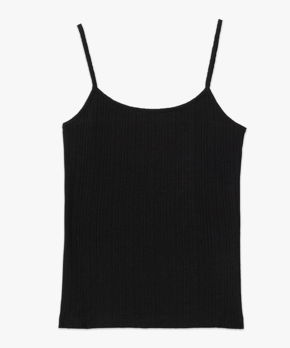 Débardeur femme en maille fantaisie à fines bretelles vue4 - GEMO(FEMME PAP) - GEMO