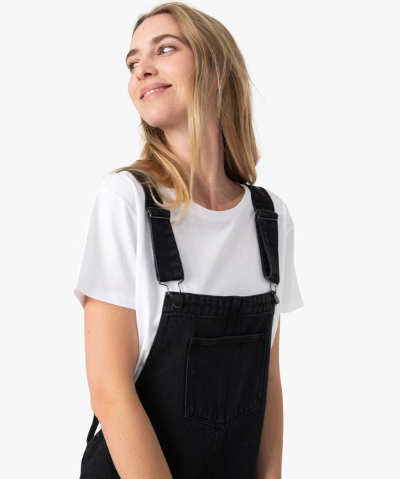 Robe femme en jean forme salopette vue2 - GEMO(FEMME PAP) - GEMO